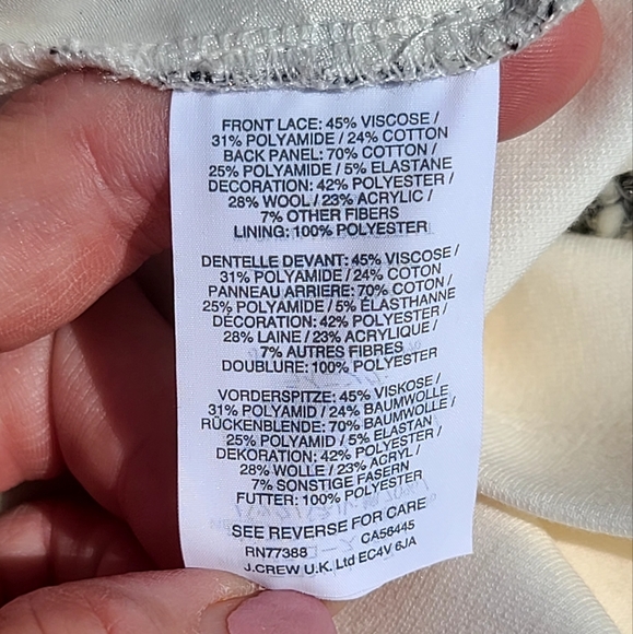 J Crew lace striped top - Picture 7 of 7